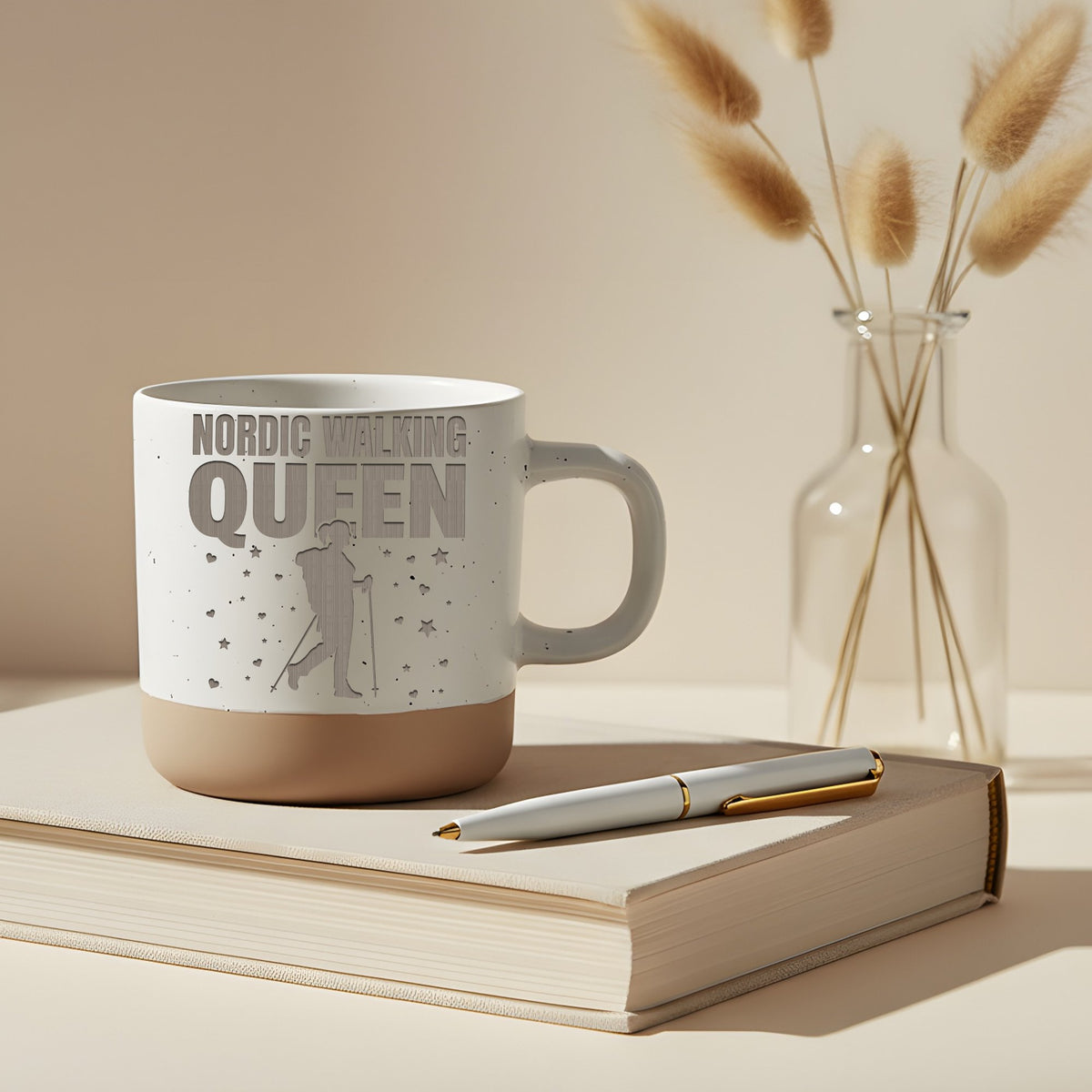 Nordic Walking Tasse Queen - Lustiges Geschenk fuer Walkerin Mama - Ou – Bild 5