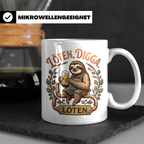 Löten Digga Tasse mit Faultier & Bier, lustiger Spruch für H – Weiß [farbe:weiß]