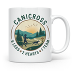 Canicross Tasse mit Spruch 6 Legs 2 Hearts 1 Team, Zughundes – Weiß [farbe:weiß]