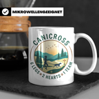 Canicross Tasse mit Spruch 6 Legs 2 Hearts 1 Team, Zughundes – Weiß [farbe:weiß]