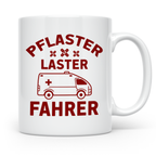Pflasterlaster Fahrer Tasse - Ambulanz, Sanitäter Geschenkidee für Notfallsanitäter & Rettungsdienst Helden - Geschenk zum Examen