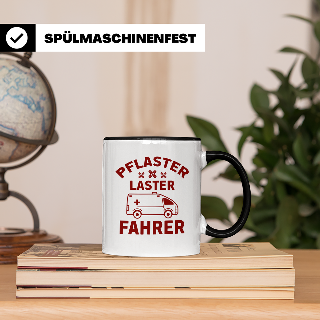 Pflasterlaster Fahrer Tasse - Ambulanz, Sanitäter Geschenkidee für Notfallsanitäter & Rettungsdienst Helden - Geschenk zum Examen
