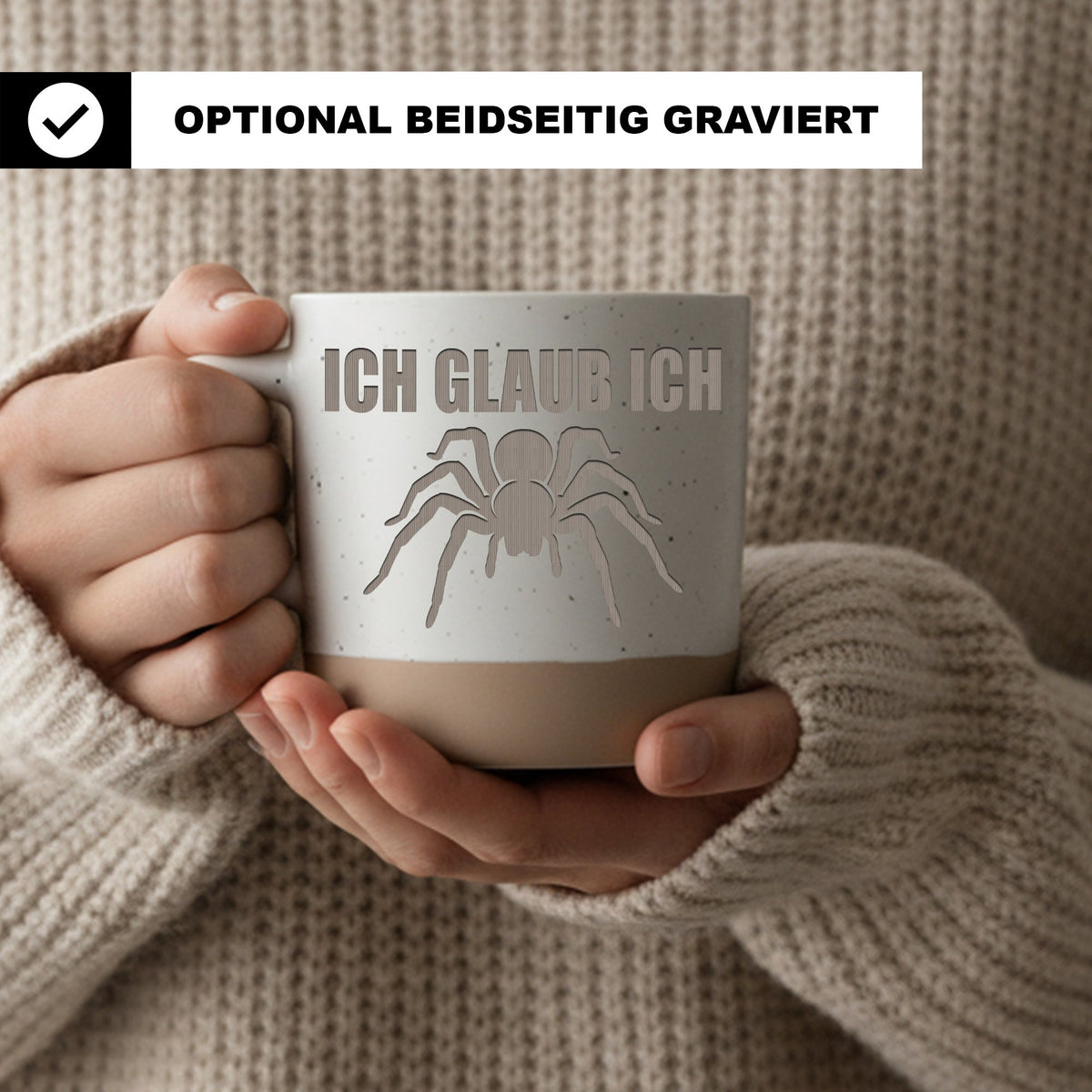 Spinne Tasse Ich Glaub - Lustiges Geschenk fuer Arachnologen - Vogelsp – Bild 2