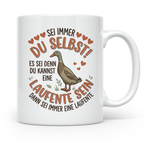Laufente Tasse mit Spruch Sei immer du selbst | Geschenk für – Weiß [farbe:weiß]