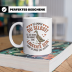 Laufente Tasse mit Spruch Sei immer du selbst | Geschenk für – Weiß [farbe:weiß]