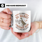 Laufente Tasse mit Spruch Sei immer du selbst | Geschenk für – Weiß [farbe:weiß]
