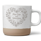lles Gute zum Geburtstag Tasse Geschenk Geburtstagstasse Frauen Männer Freundin Mama Papa Herz Blumenkranz Kaffeetasse Geburtstagsgeschenk