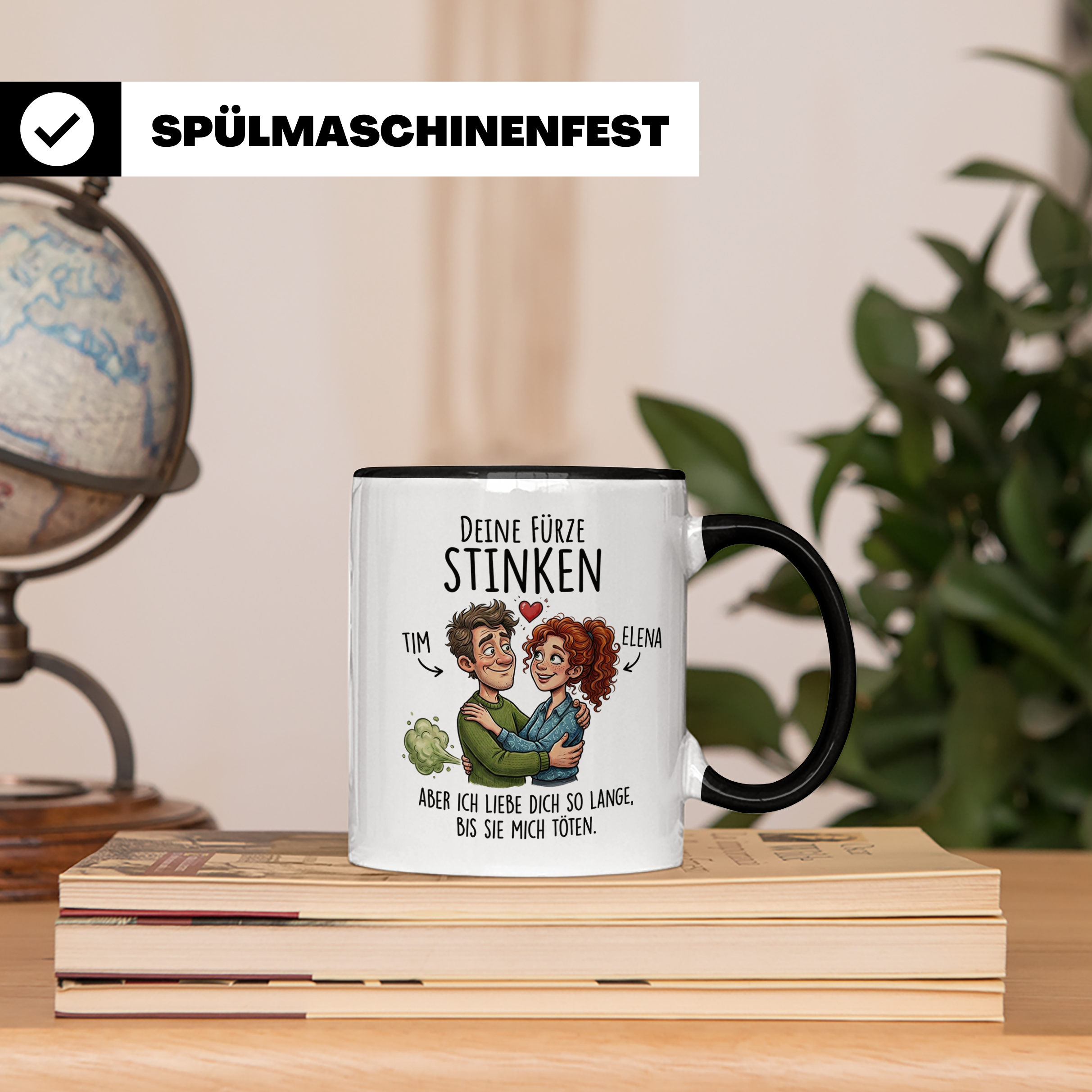 Personalisierte Tasse Paar mit Wunschnamen - Lustiges Geschenk Freund Freundin