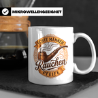 Pfeifenraucher Tasse mit Spruch Echte Männer Rauchen Pfeife  – Weiß [farbe:weiß]