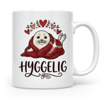Hygge Tasse süße Robbe Dänemark Flagge, skandinavische Kaffe – Weiß [farbe:weiß]