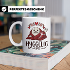 Hygge Tasse süße Robbe Dänemark Flagge, skandinavische Kaffe – Weiß [farbe:weiß]
