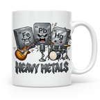 Heavy Metals Tasse Lustiges Chemie Periodensystem Wortspiel  – Weiß [farbe:weiß]