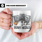 Heavy Metals Tasse Lustiges Chemie Periodensystem Wortspiel  – Weiß [farbe:weiß]