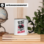 Fotograf Tasse - Sei Nett zu mir! Bildbearbeitung - Spruch Fotografie Fotoapparate Geschenkidee für Bildbearbeiter & Fotografen
