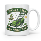 Ich Mähditiere Tasse lustig für Gärtner & Männer | Rasenmähe – Weiß [farbe:weiß]