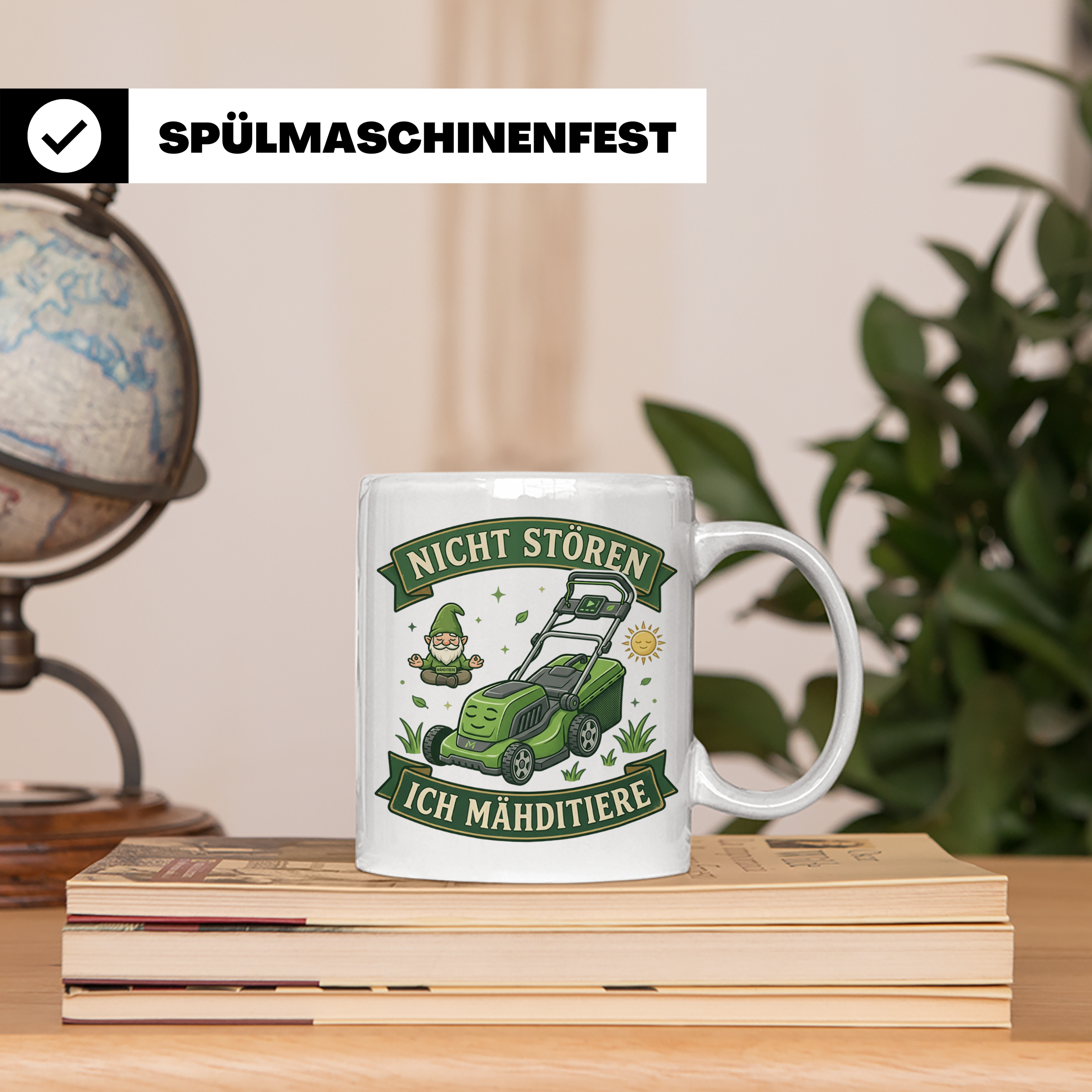 Ich Mähditiere Tasse lustig für Gärtner & Männer | Rasenmähe – Weiß [farbe:weiß]