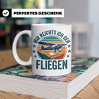 Piloten Tasse mit Spruch 'Mir reichts ich geh fliegen' | Ges – Weiß [farbe:weiß]