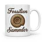 Fossilien Sammler Tasse mit Ammonit Motiv, Paläontologie Ges – Weiß [farbe:weiß]