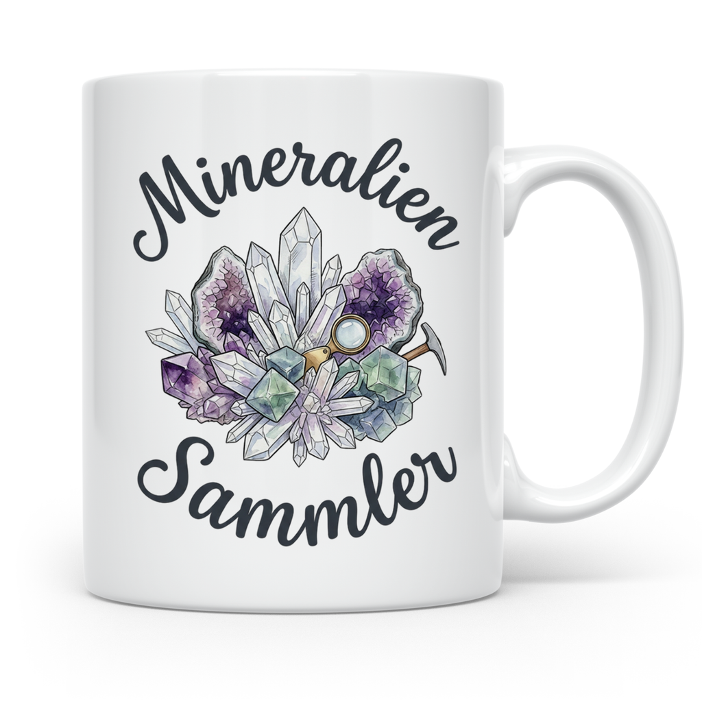 Mineralien Sammler Tasse für Geologen & Steine Sammler | Kaf – Weiß [farbe:weiß]