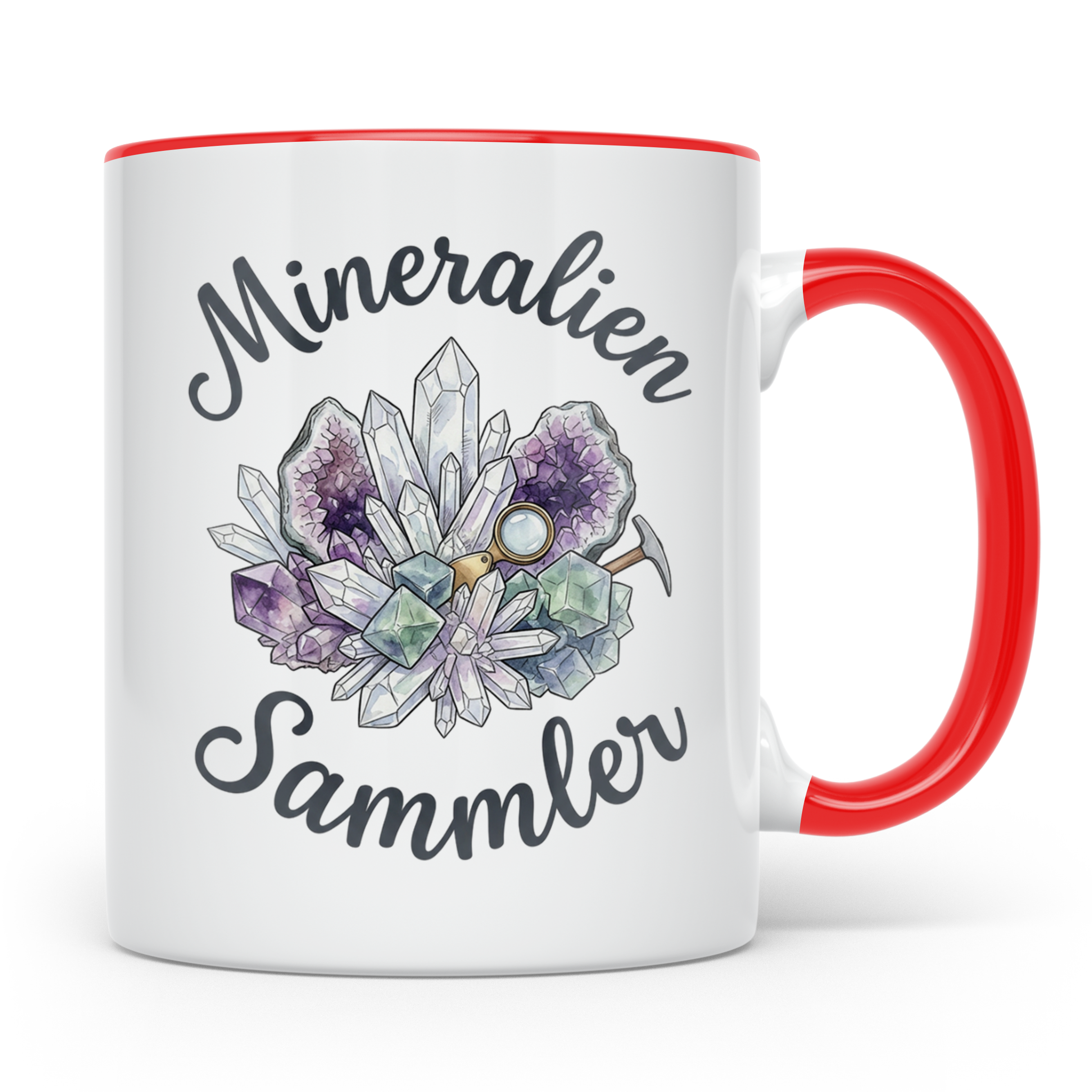 Mineralien Sammler Tasse für Geologen & Steine Sammler | Kaf – Rot [farbe:rot]