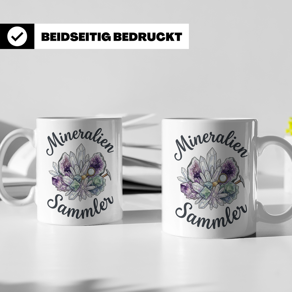 Mineralien Sammler Tasse für Geologen & Steine Sammler | Kaf – Weiß [farbe:weiß]
