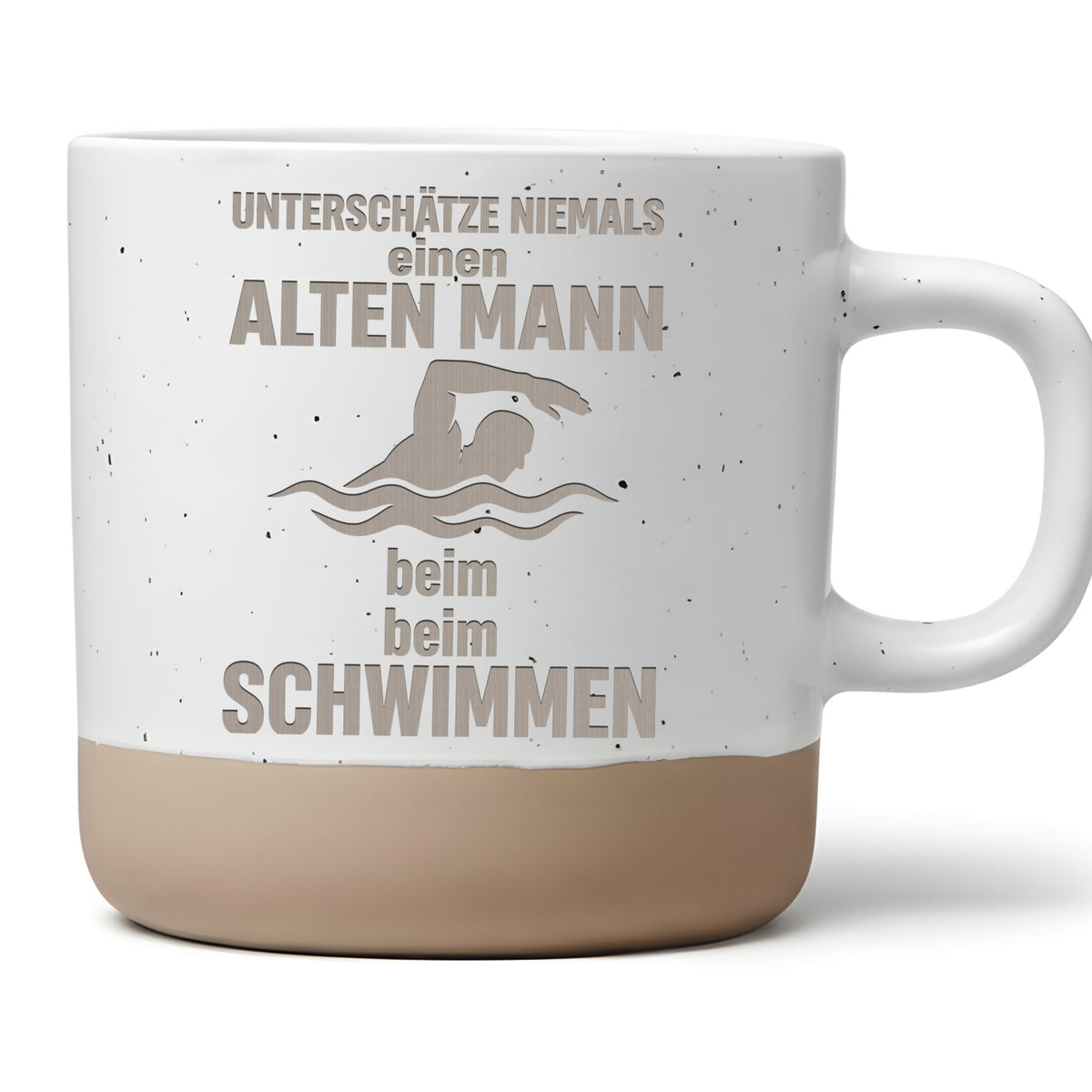 Schwimmen Tasse Alter Mann Spruch - Lustiges Geschenk für Opa, Rentner – Bild 1