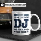DJ Tasse Legendärer Disc Jockey Spruch für Plattenleger Kaff – Weiß [farbe:weiß]
