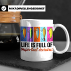 Angler Tasse mit Angelköder Spruch: Das Leben ist voller wic – Weiß [farbe:weiß]
