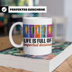 Angler Tasse mit Angelköder Spruch: Das Leben ist voller wic – Weiß [farbe:weiß]
