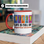 Angler Tasse mit Angelköder Spruch: Das Leben ist voller wic – Rot [farbe:rot]