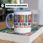 Angler Tasse mit Angelköder Spruch: Das Leben ist voller wic – Blau [farbe:blau]