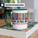 Angler Tasse mit Angelköder Spruch: Das Leben ist voller wic – Grün [farbe:grün]