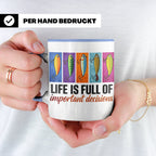 Angler Tasse mit Angelköder Spruch: Das Leben ist voller wic – Blau [farbe:blau]