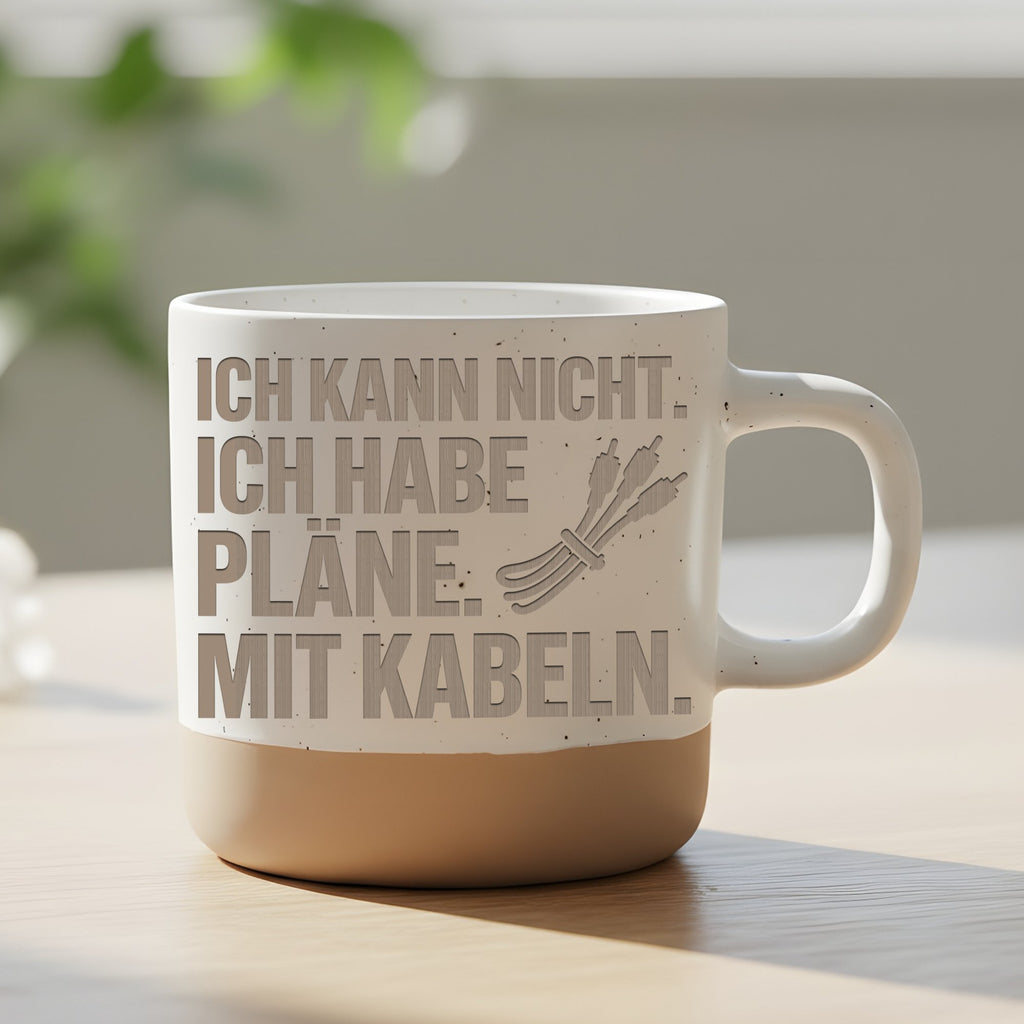 Kabel Tasse Ich Habe Plaene - Lustiges Geschenk fuer Tontechniker Elek – Bild 6