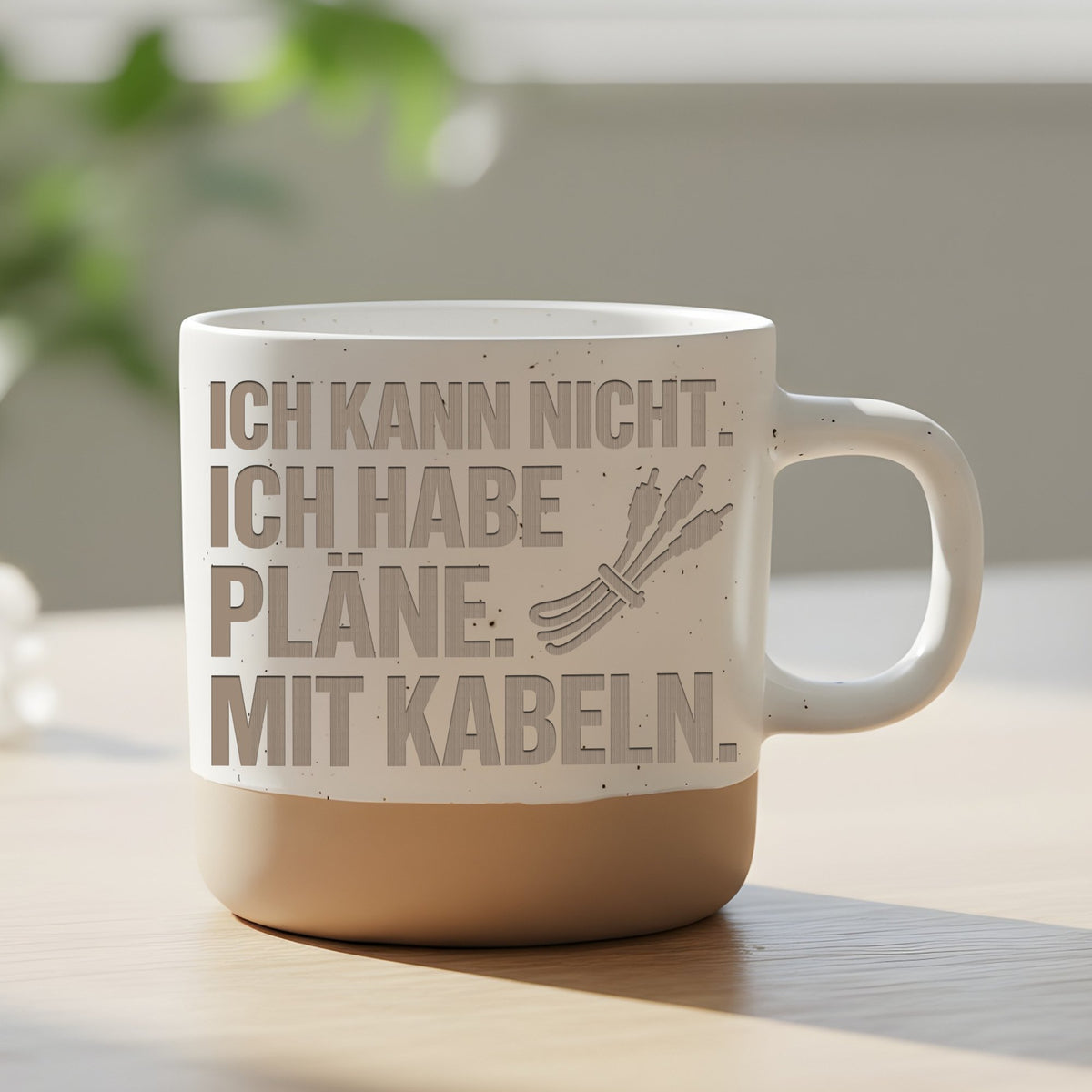 Kabel Tasse Ich Habe Plaene - Lustiges Geschenk fuer Tontechniker Elek – Bild 6