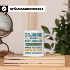 25 Jahre Dienstjubiläum Tasse Geschenk für Kollege Mitarbeit – Weiß [farbe:weiß]
