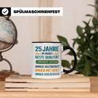 25 Jahre Dienstjubiläum Tasse Geschenk für Kollege Mitarbeit – Schwarz [farbe:schwarz]