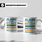 25 Jahre Dienstjubiläum Tasse Geschenk für Kollege Mitarbeit – Weiß [farbe:weiß]