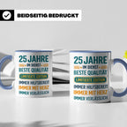 25 Jahre Dienstjubiläum Tasse Geschenk für Kollege Mitarbeit – Blau [farbe:blau]