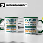 25 Jahre Dienstjubiläum Tasse Geschenk für Kollege Mitarbeit – Grün [farbe:grün]