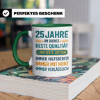 25 Jahre Dienstjubiläum Tasse Geschenk für Kollege Mitarbeit – Grün [farbe:grün]