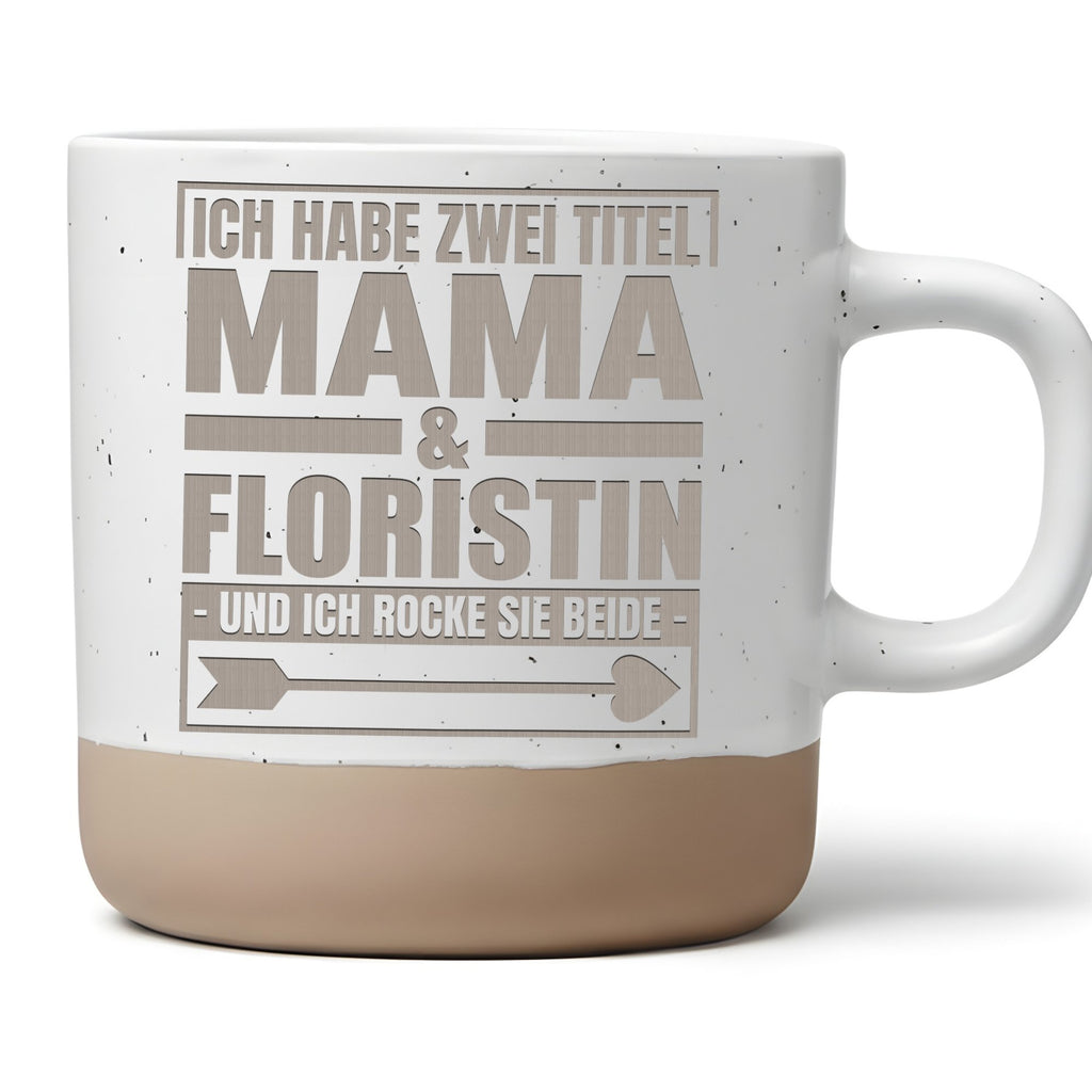 Floristin Tasse Zwei Titel Mama - Lustiges Geschenk fuer Mutter Gärtne – Bild 1