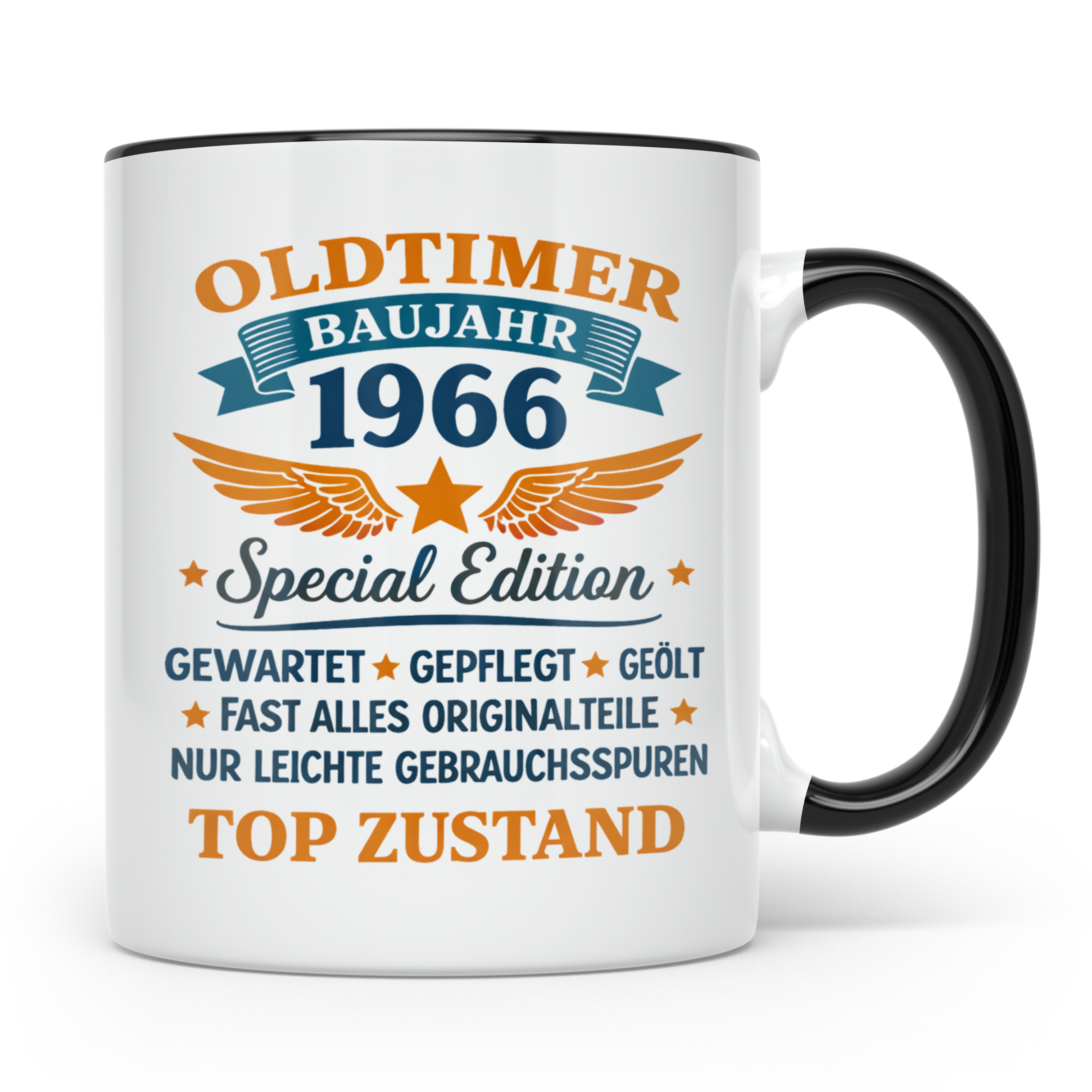 Oldtimer 1966 Tasse zum 58. Geburtstag lustig | Geschenk für – Schwarz [farbe:schwarz]