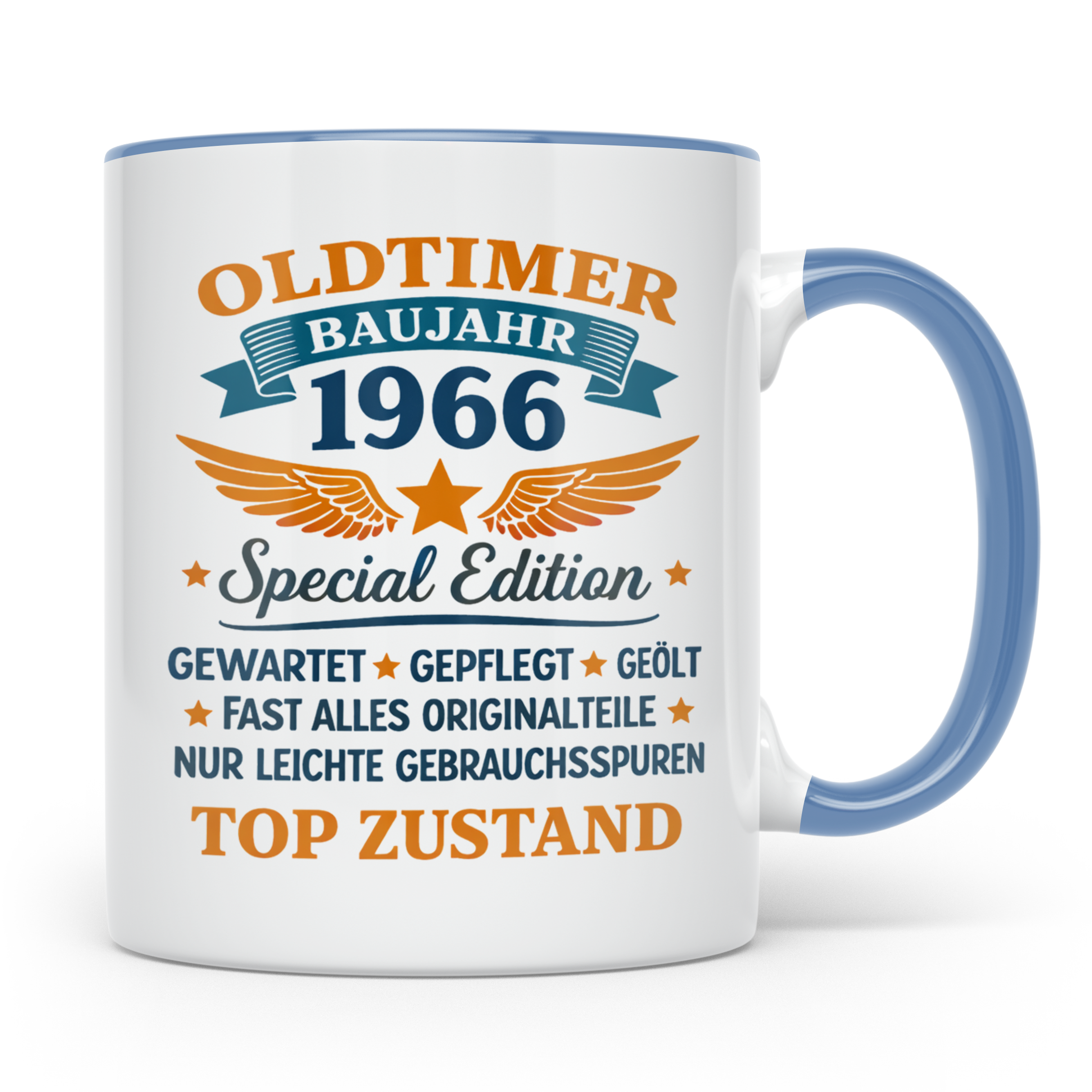 Oldtimer 1966 Tasse zum 58. Geburtstag lustig | Geschenk für – Blau [farbe:blau]