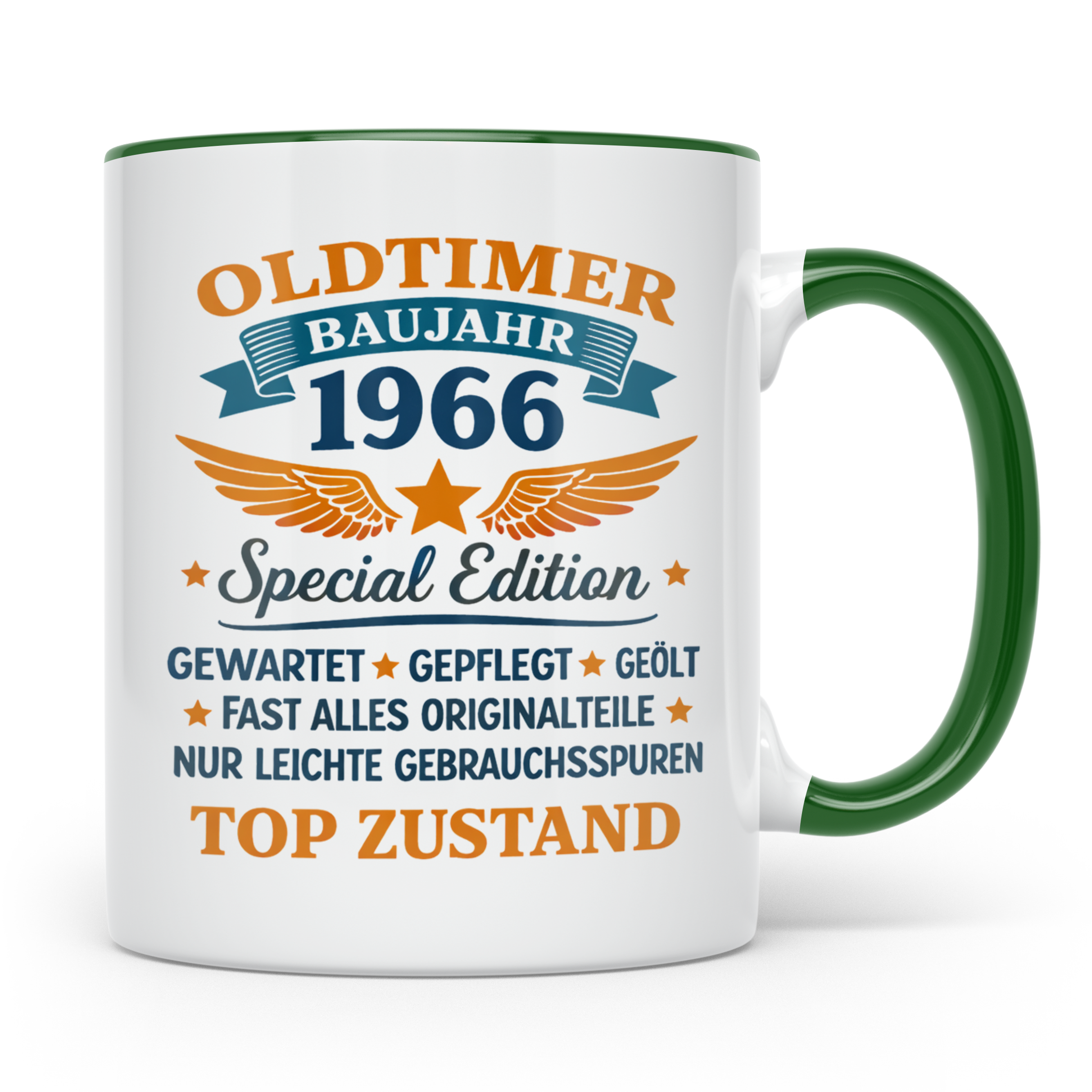 Oldtimer 1966 Tasse zum 58. Geburtstag lustig | Geschenk für – Grün [farbe:grün]