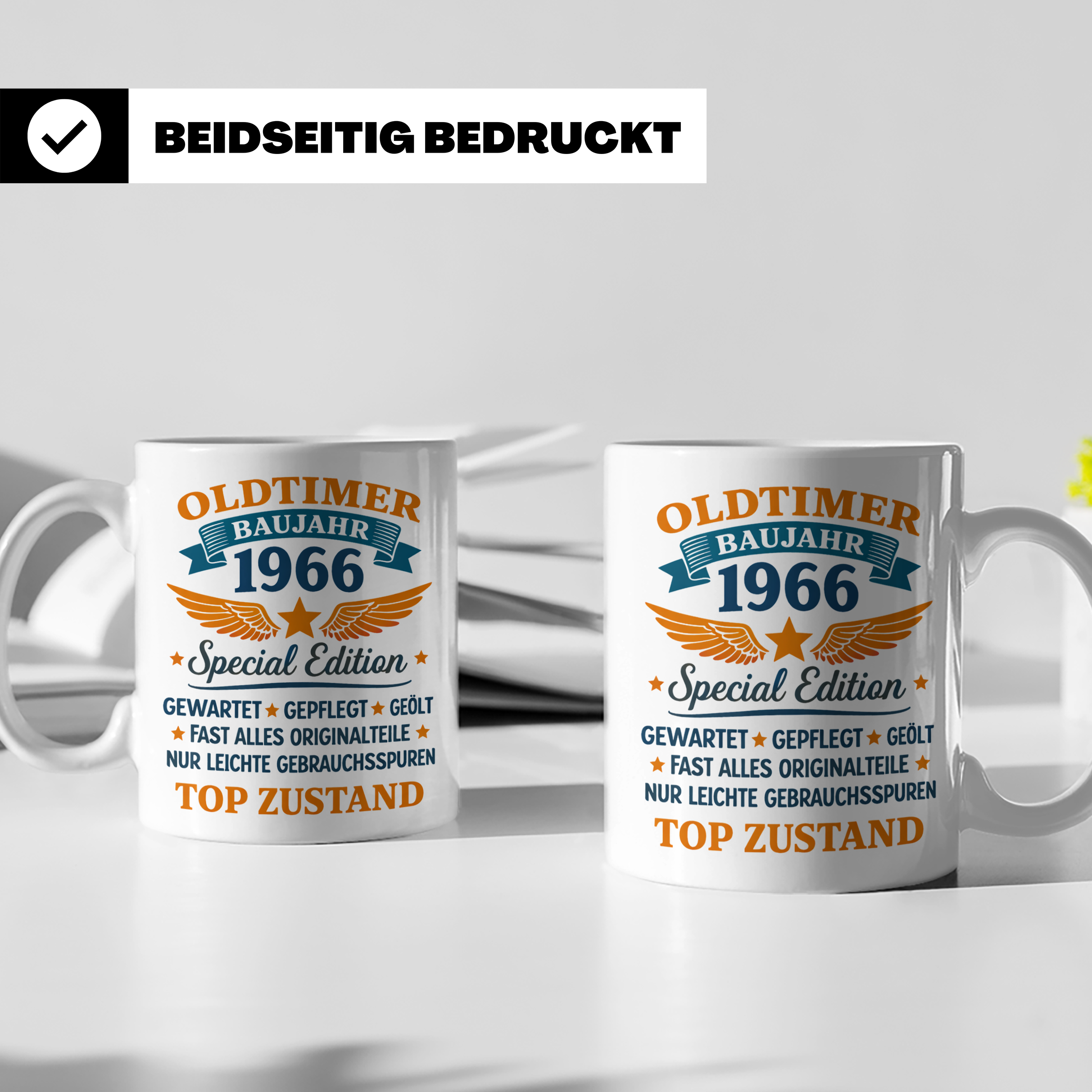 Oldtimer 1966 Tasse zum 58. Geburtstag lustig | Geschenk für – Weiß [farbe:weiß]