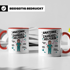 Zahnarzthelferin Tasse - Anatomie einer ZFA - Geschenkidee, Job, Beruf, Zahnmedizin, Praxis, Sprüche, Kollegin, lustig, Zähne