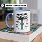 Zahnarzthelferin Tasse - Anatomie einer ZFA - Geschenkidee, Job, Beruf, Zahnmedizin, Praxis, Sprüche, Kollegin, lustig, Zähne