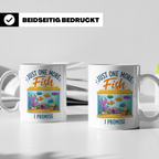 Aquaristik Tasse Just one more fish, lustiger Spruch für Aqu – Weiß [farbe:weiß]