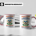 Hundetasse Labrador Spruch Andere Hunde bekommen Kommandos.  – Rosa [farbe:rosa]